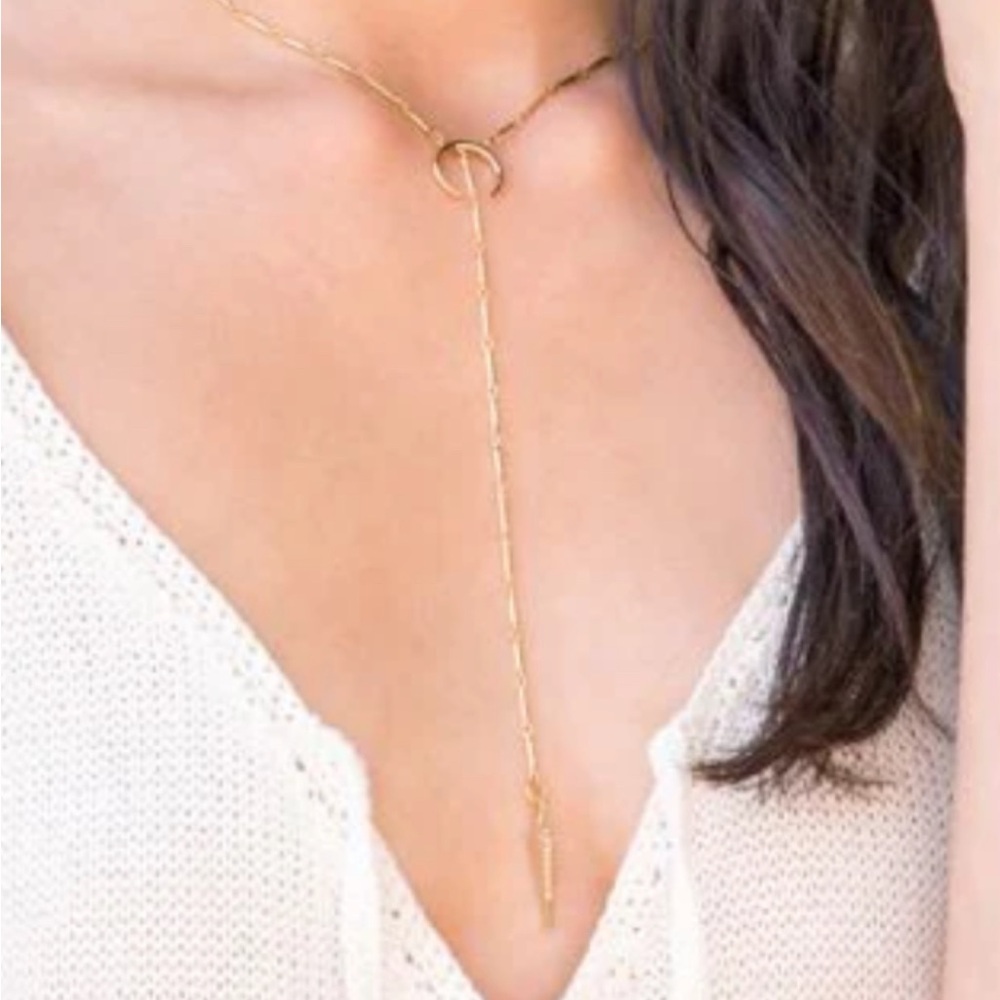 Luv Aj Gold Lariat Necklace